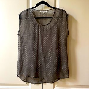 Daniel Rainn Sheer Bohemian Dot Top with matching camisole